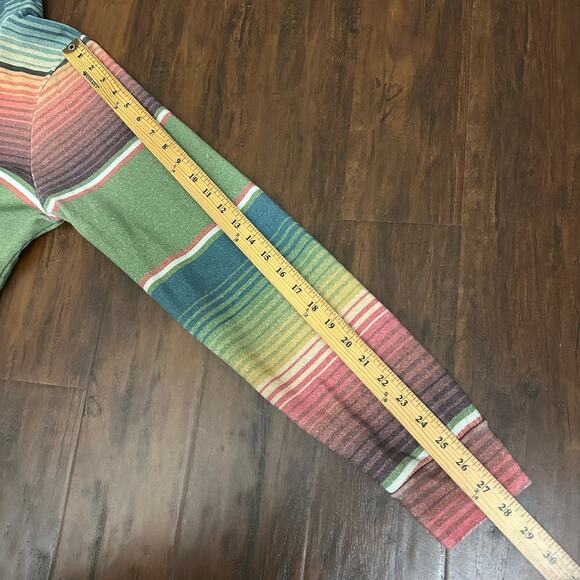 AVIATOR NATION Thunder Bolt Hoodie Multi Striped Full Zip Athleisure - Picture 13 of 13